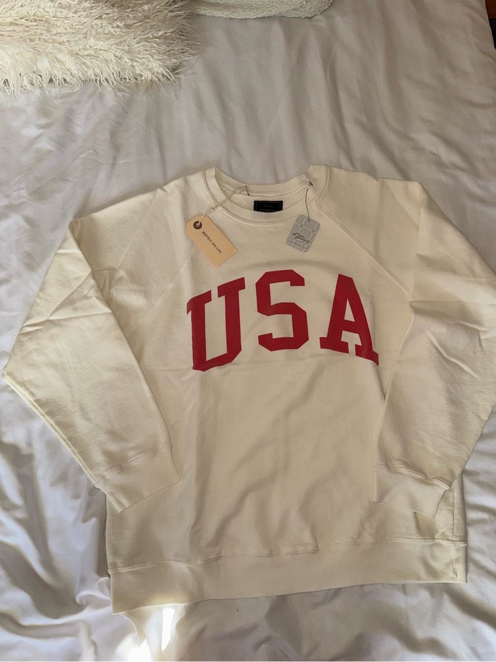 Free People Retro Brand USA Sweatshirt